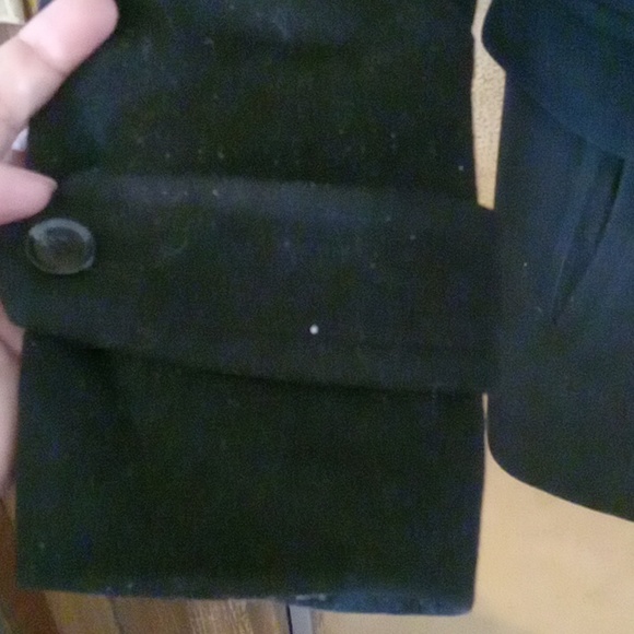 Cole Haan Black Wool Pea Coat - Picture 7 of 8